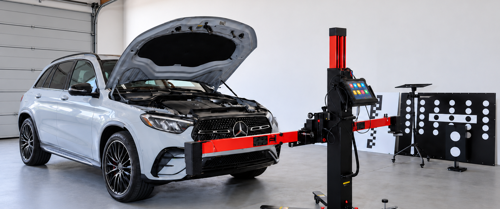 Mercedes being serviced at Rai Automotive